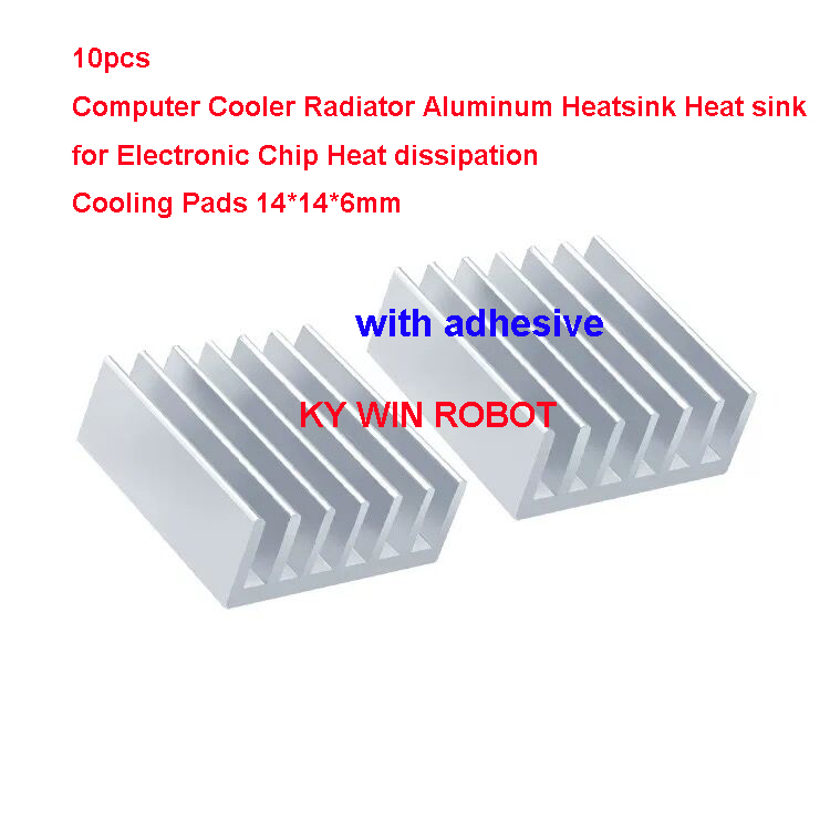 Heatsink Aluminum - 10Pcs Mini Adhesive Aluminum Radiator Heatsink