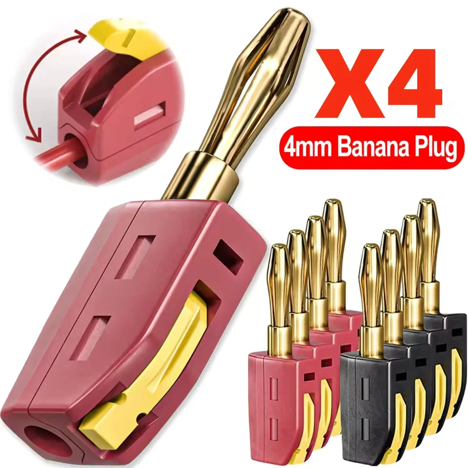 Banana Plug - Portable 32A 4mm Banana Plug Solderless