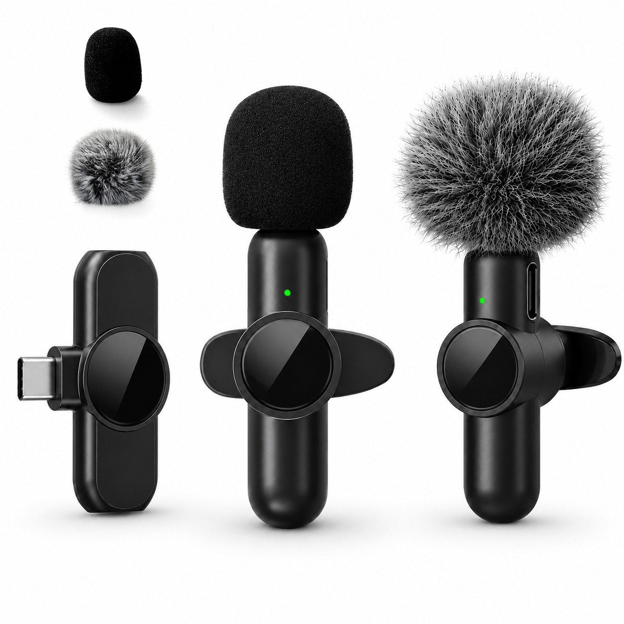 Condenser Microphone Kit - Wireless Lapel Microphone, Noise-Cancelling, Suitable for