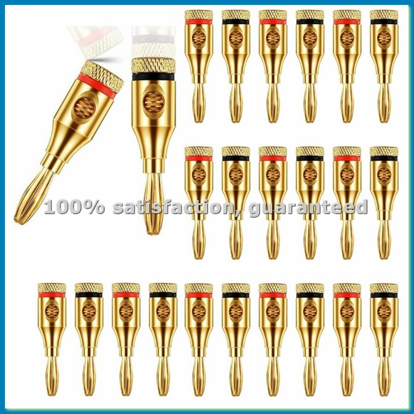 Banana Plug - 24pcs 4mm Gold-Plated Musical Cable Wire