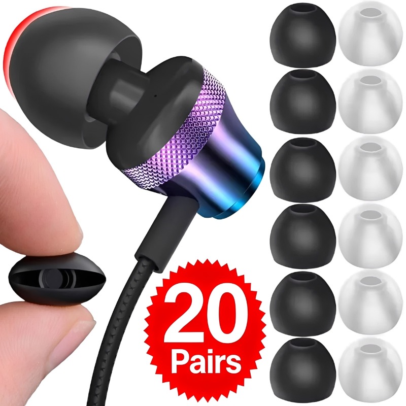 1-20Pairs Soft Silicone Replac - Headphone Parts review and price