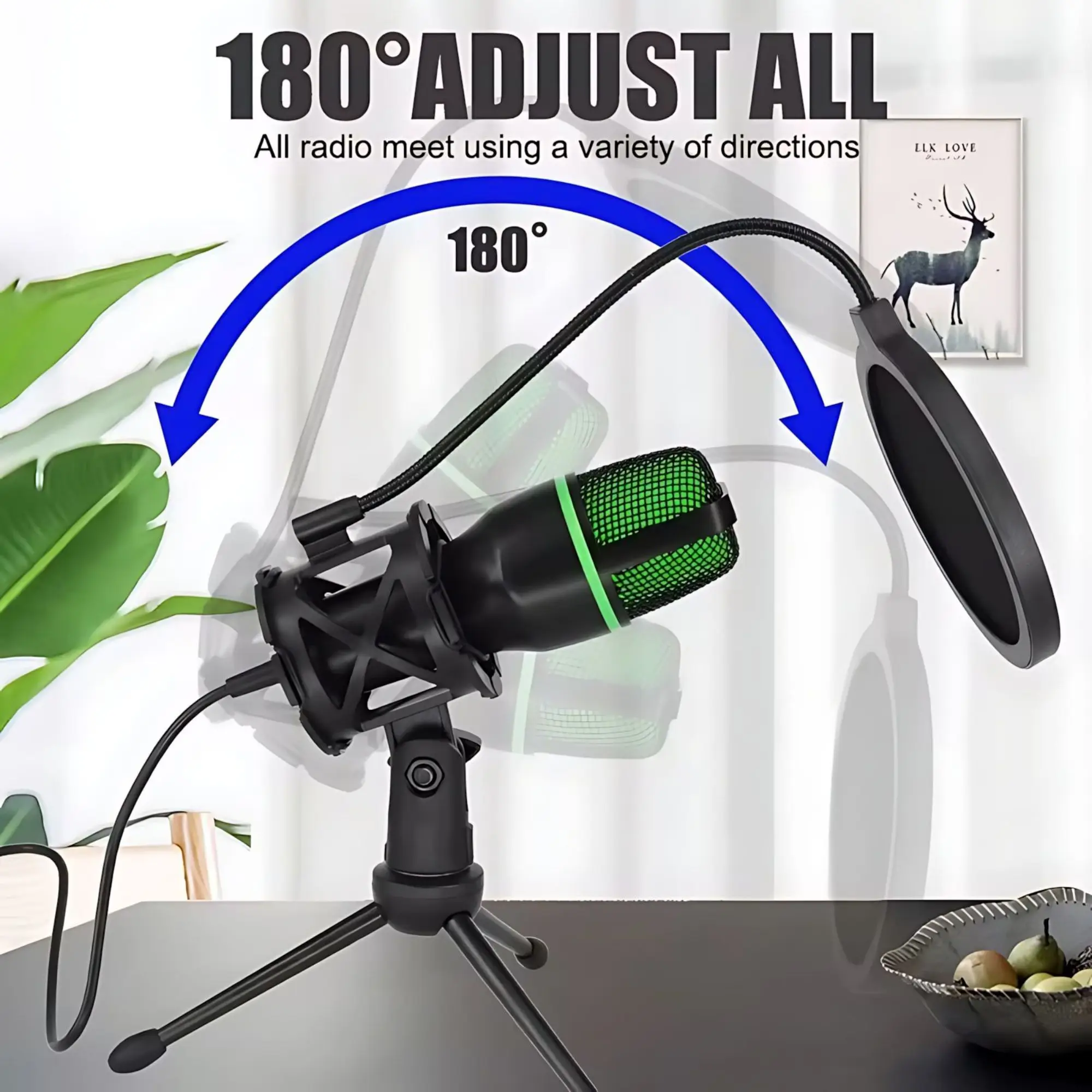 Professional USB Condenser Mic - Condenser Microphone Kit review and price
