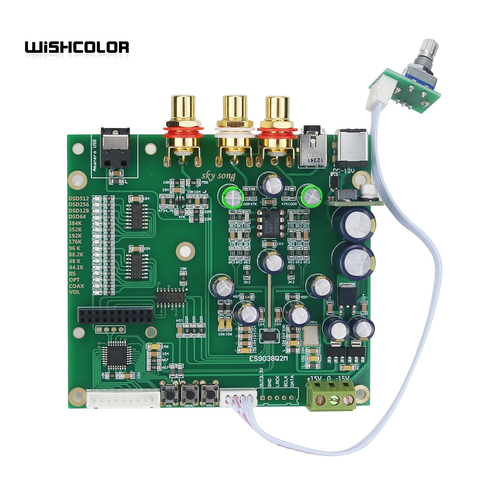 Wishcolor Sky Song ES9038Q2M D - Dac Board review and price