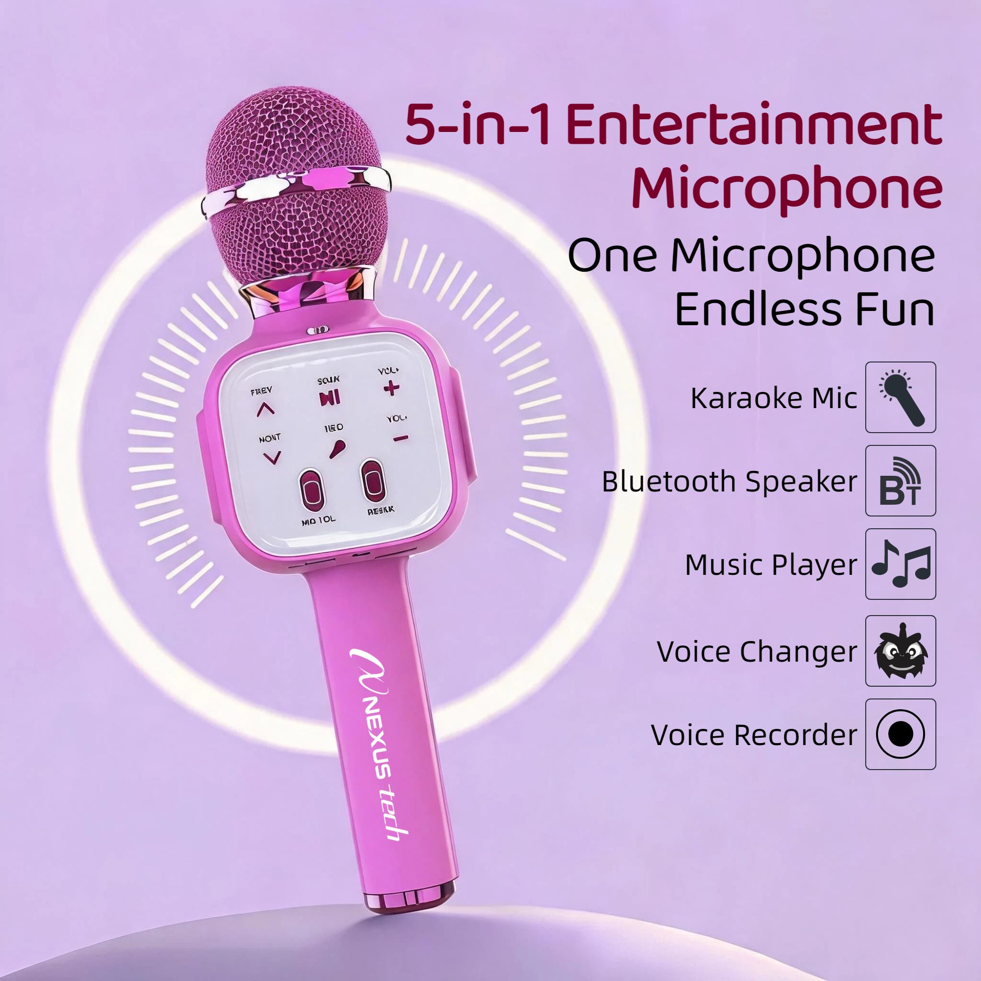 Wireless Bluetooth 5.2 Karaoke - Condenser Microphone Kit review and price