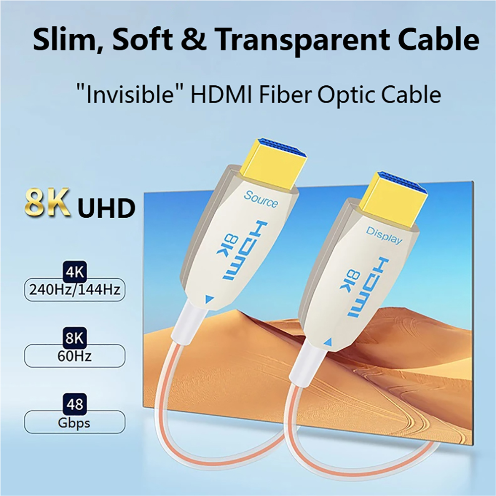 Ultra Thin 8K HDMI 2.1 Fiber O - Mdi Cable review and price