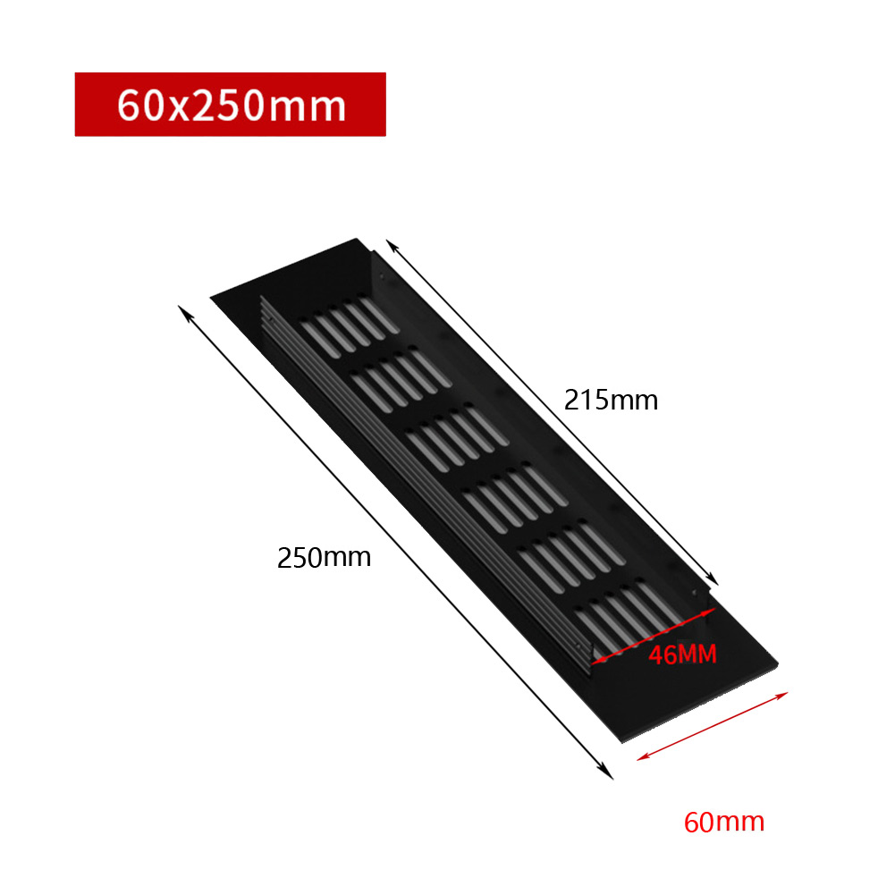 60mm Aluminium Rectangular Cab - Ventilation Grille Aluminum review and price