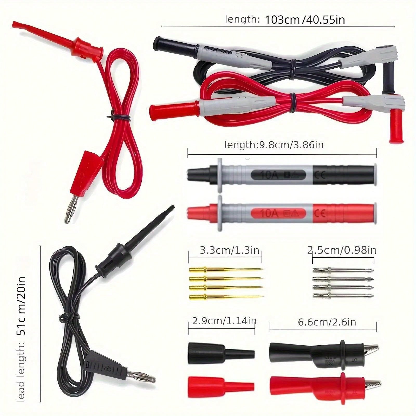 18pcs P1308B Test Lead Kit 4MM - Banana Plug review and price